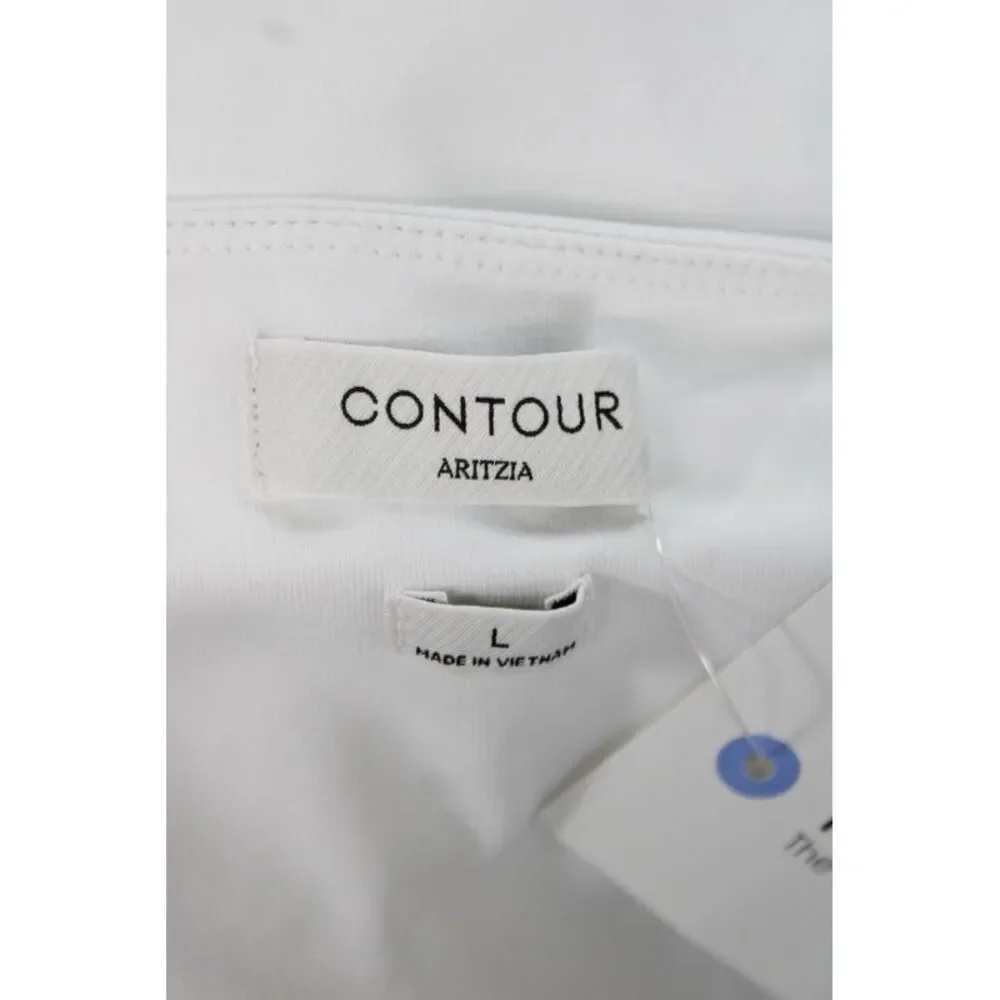 Aritzia Women Bodycon Dress White Sleeveless Scoop Neck Long Size L